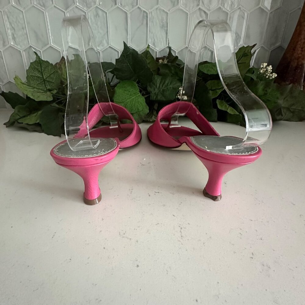 Valerie Stevens Womens Pink Leather Strap Heels 8M - Picture 10 of 10
